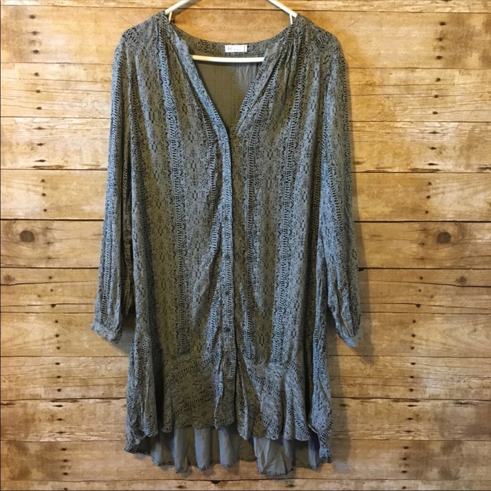 Gentle Fawn black and gray shirt dress tunic